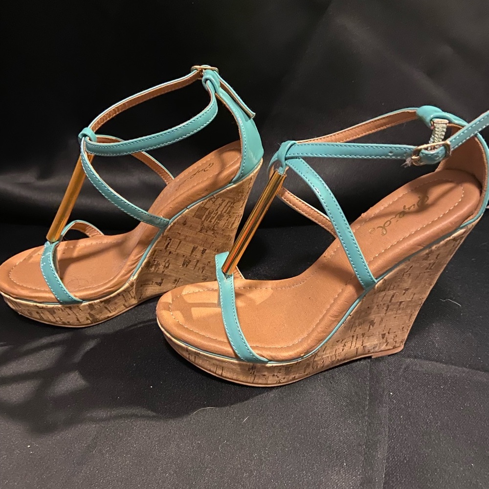 Summer wedge sandals